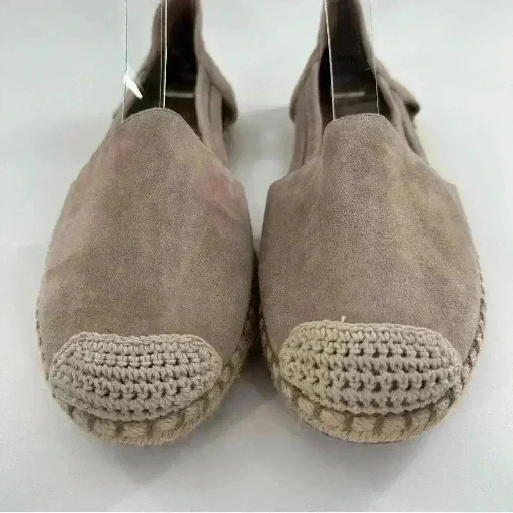 New Adam tucker flats Patton14 size 9 beige suede dorsay crocheted Espadrilles